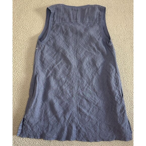 Heartland of Ithaca Linen Dress Oversized Pockets Coastal Boho Lagenlook - Picture 10 of 11